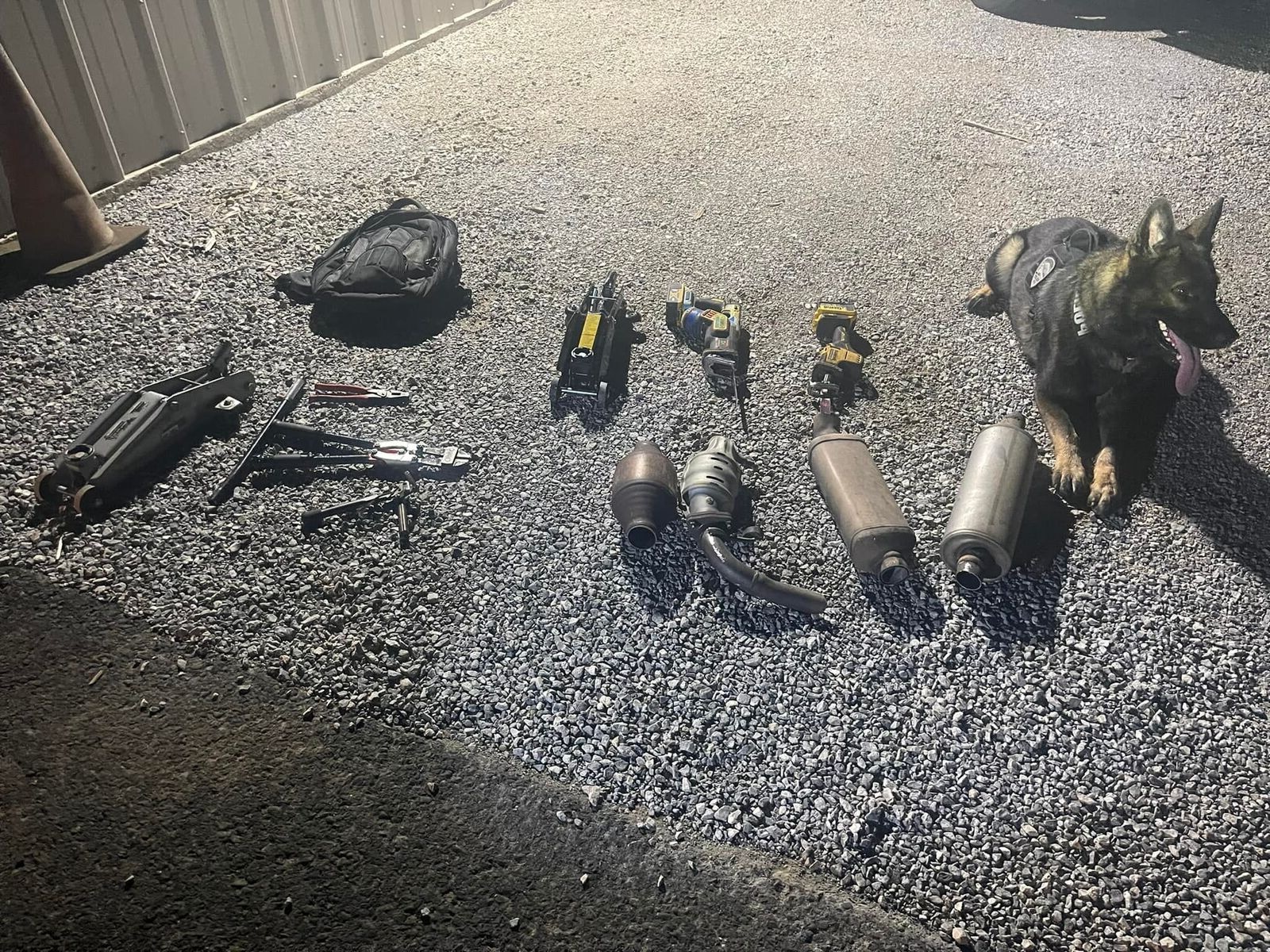 Redding Police arrest two suspects who were in possession of stolen catalytic converters (Image Courtesy of Redding Police Department)